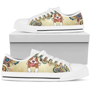 Cute Pitbull Women's Sneakers Low Top Shoes Style-Gear Wanta