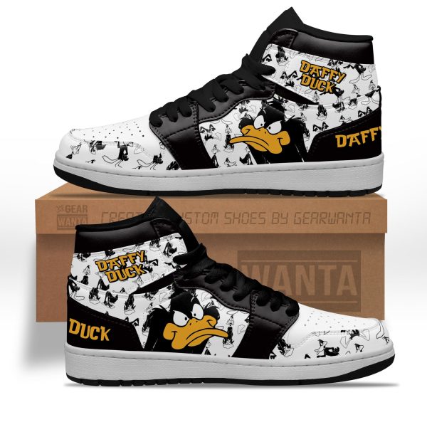 Daffy Duck J1 Shoes Custom For Cartoon Fans Sneakers Pt04 1 - Perfectivy