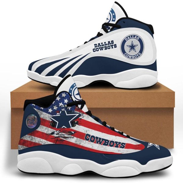 Dallas Cowboys J13 Shoes Custom Sneakers Us Flag-Gearsnkrs