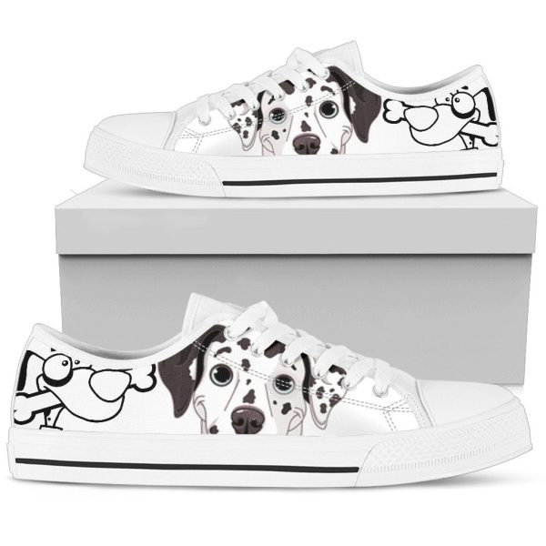 Dalmatian Dog Sneakers Low Top Shoes-Gearsnkrs