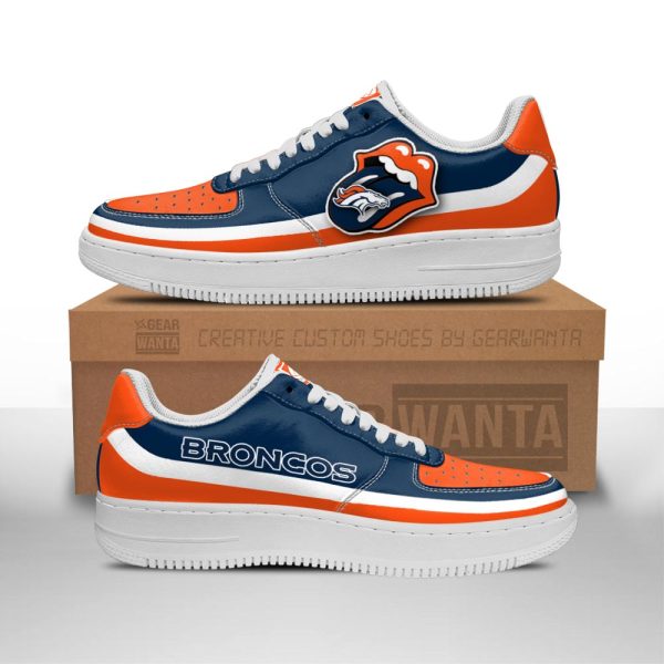 Denver Broncos Air Sneakers Custom Force Shoes Sexy Lips For Fans-Gearsnkrs