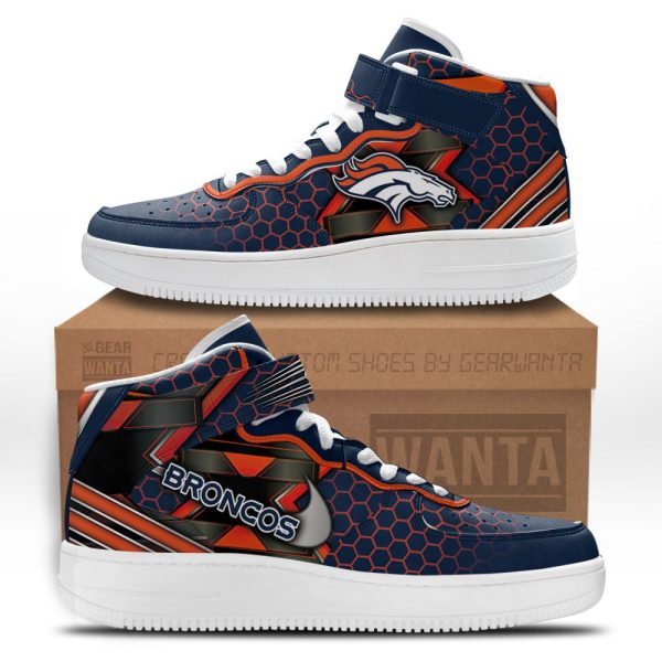 Denver Broncos Sneakers Custom Air Mid Shoes For Fans-Gearsnkrs