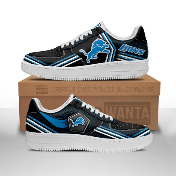 Detroit Lions Air Sneakers Custom Force Shoes For Fans-Gearsnkrs