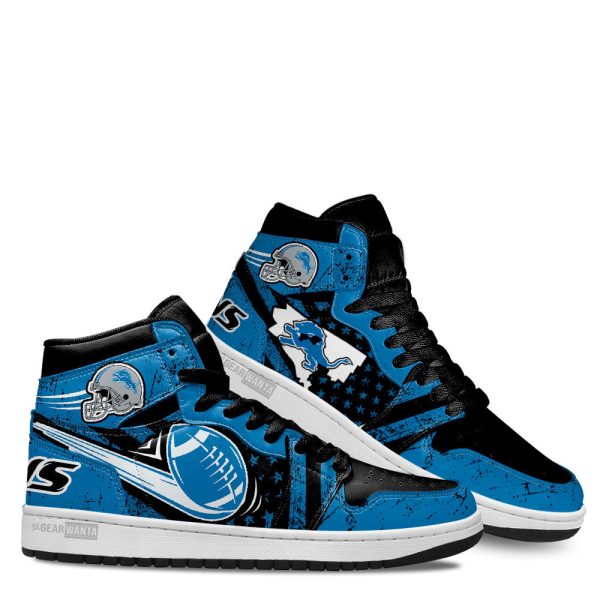 Detroit Lions Football Team J1 Shoes Custom For Fans Sneakers Tt13 3 - Perfectivy