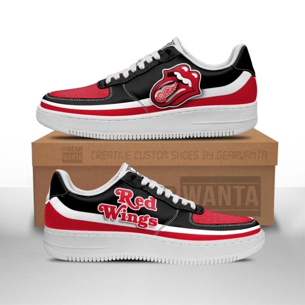 Detroit Red Wings Air Sneakers Custom Force Shoes Sexy Lips For Fans-Gearsnkrs