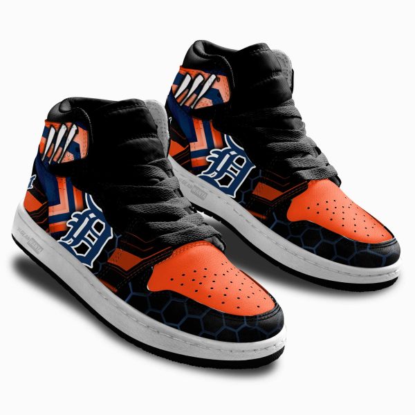 Detroit Tigers Football Team Kid Sneakers Custom For Kids 2 - Perfectivy