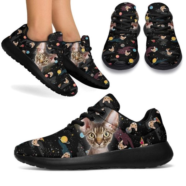 Devon Rex Cat Sneakers Sporty Shoes For Cat Lover-Gearsnkrs