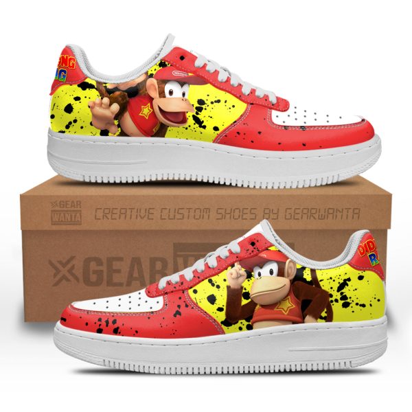 Diddy Kong Super Mario Air Sneakers Custom For Gamer Shoes 2 - Perfectivy
