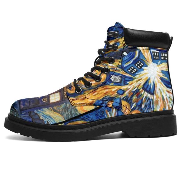 Dr Who Boots Mixed Stary Night Amazing Gift Idea-Gearsnkrs