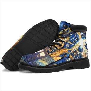 Dr Who Boots Mixed Stary Night Amazing Gift Idea-Gearsnkrs