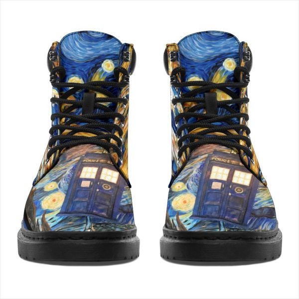 Dr Who Boots Mixed Stary Night Amazing Gift Idea-Gearsnkrs