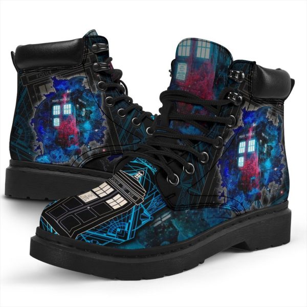 Dr Who Tardis Boots Shoes Funny Gift-Gearsnkrs