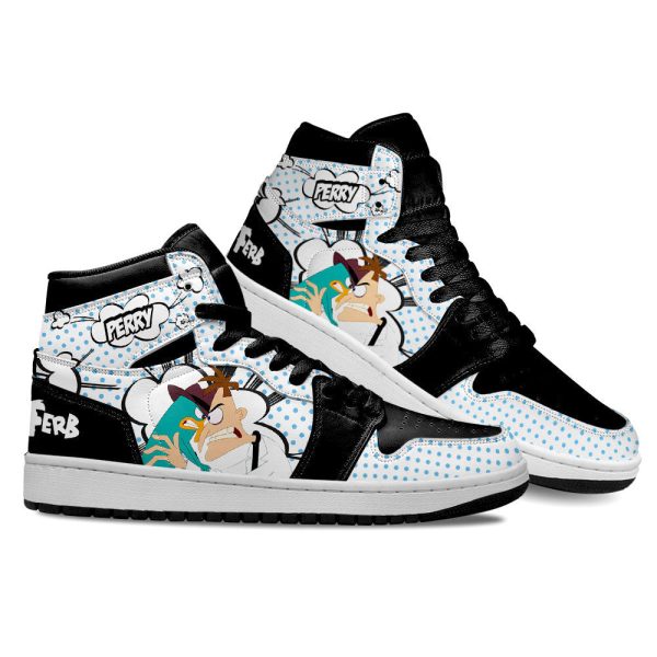 Dr. Heinz Doofenshmirt And Perry Aj1 Sneakers Custom Phineas And Ferb Shoes 1 - Perfectivy