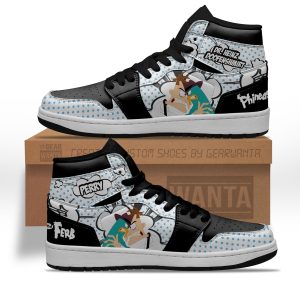 Dr. Heinz Doofenshmirt And Perry Aj1 Sneakers Custom Phineas And Ferb Shoes-Gearsnkrs