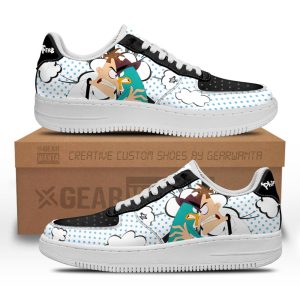 Dr. Heinz Doofenshmirt and Perry Air Sneakers Custom Phineas and Ferb Shoes 2 - PerfectIvy