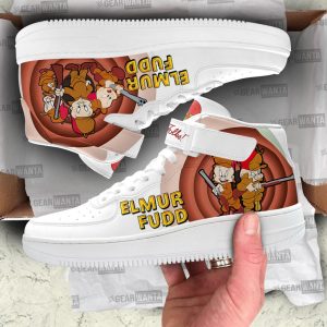Elmer Fudd Air Mid Shoes Custom Looney Tunes Sneakers-Gearsnkrs