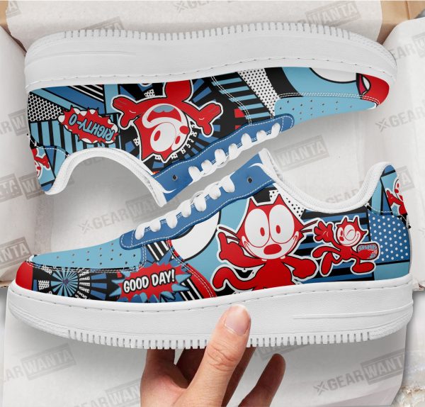 Felix The Cat Air Sneakers Custom Comic Shoes 1 - Perfectivy