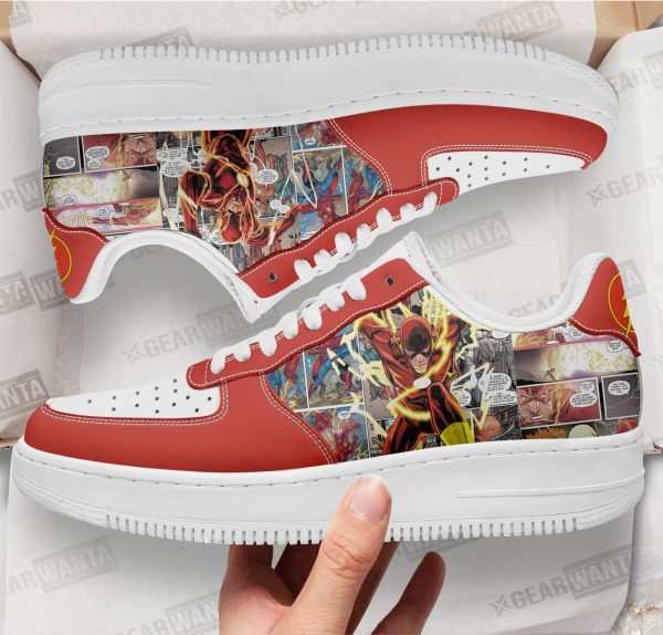 Flash Air Sneakers Custom Superhero Comic Shoes 1 - Perfectivy