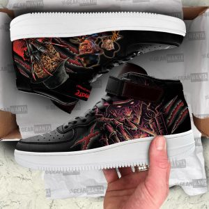 Freddy Krueger Shoes Air Mid Custom Nightmare For Horror Fans-Gearsnkrs