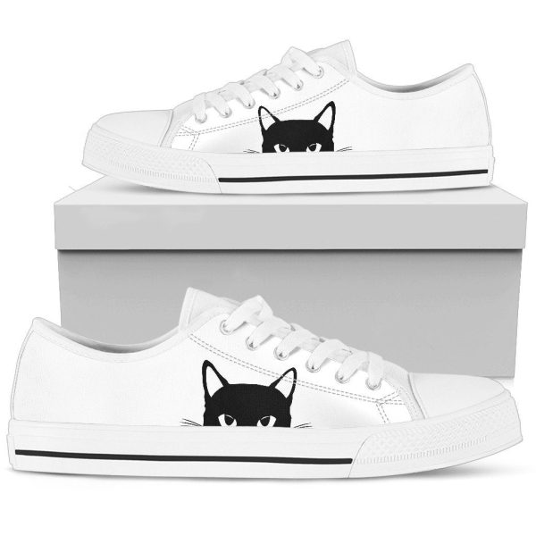 Funny Cat Sneakers Low Top Shoes For Cat Lover-Gearsnkrs
