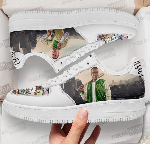 Gta Franklin Clinton Air Sneakers Custom Video Game Shoes 1 - Perfectivy