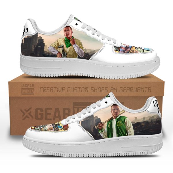 Gta Franklin Clinton Air Sneakers Custom Video Game Shoes 2 - Perfectivy