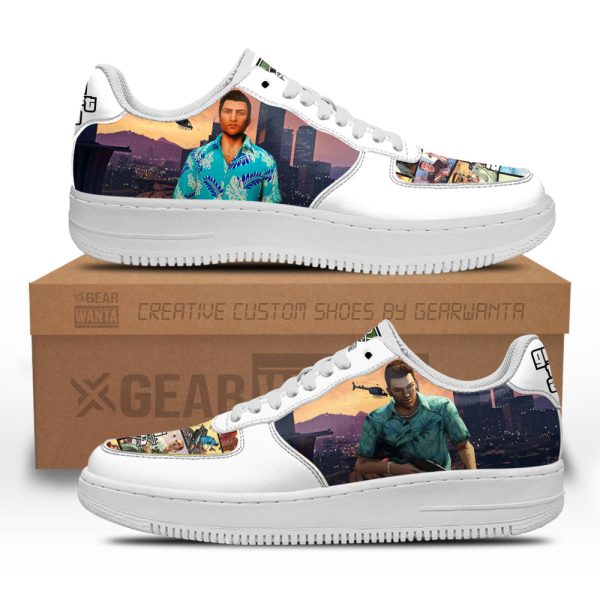 Gta Tommy Vercetti Air Sneakers Custom Video Game Shoes 2 - Perfectivy