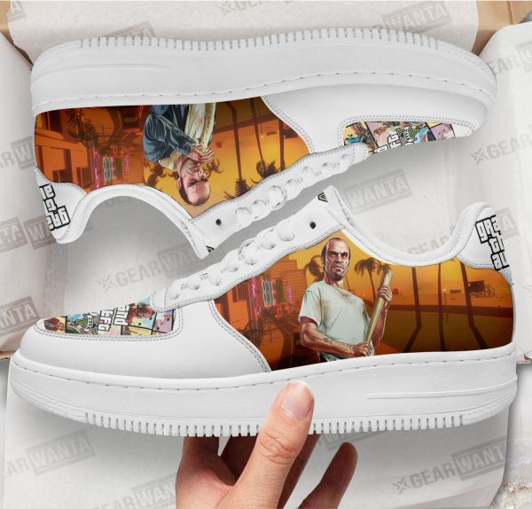 Gta Trevor Philips Air Sneakers Custom Video Game Shoes 1 - Perfectivy