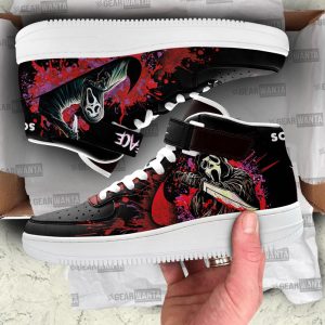 Ghostface Shoes Custom Air Mid Sneakers Horror Fans-Gear Wanta