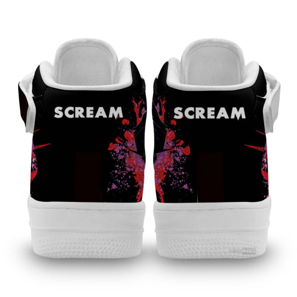 Ghostface Shoes Custom Air Mid Sneakers Horror Fans-Gearsnkrs