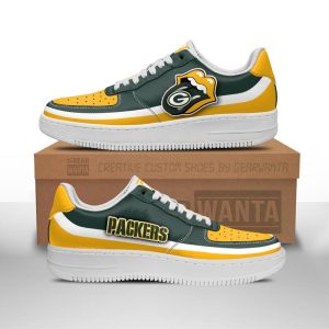 Green Bay Packers Air Sneakers Custom Force Shoes Sexy Lips For Fans-Gear Wanta