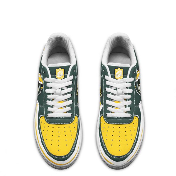 Green Bay Packers Air Sneakers Custom Force Shoes Sexy Lips For Fans-Gearsnkrs