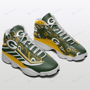 Green Bay Packers J13 Shoes Custom Sneakers-Gearsnkrs