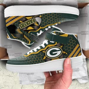 Green Bay Packers Sneakers Custom Air Mid Shoes For Fans-Gearsnkrs