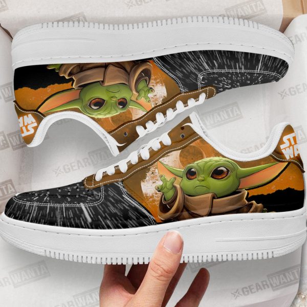 Grogu Baby Yoda Air Sneakers Custom Star Wars Shoes 1 - Perfectivy