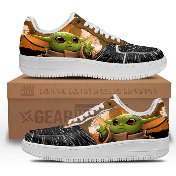 Grogu Baby Yoda Air Sneakers Custom Star Wars Shoes 2 - Perfectivy