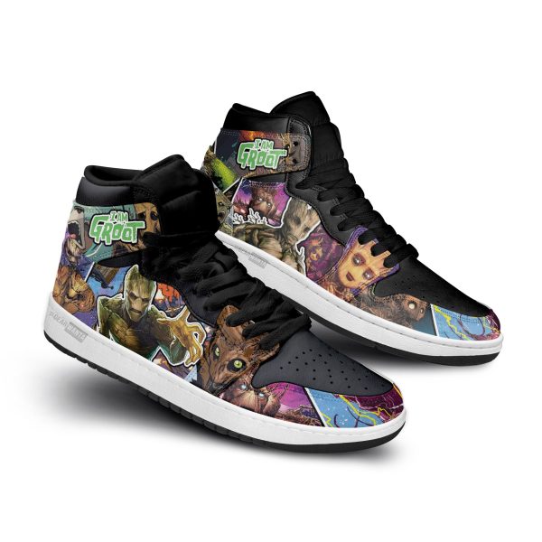 I Am Groot Air J1 Shoes Custom Comic Style 2 - Perfectivy
