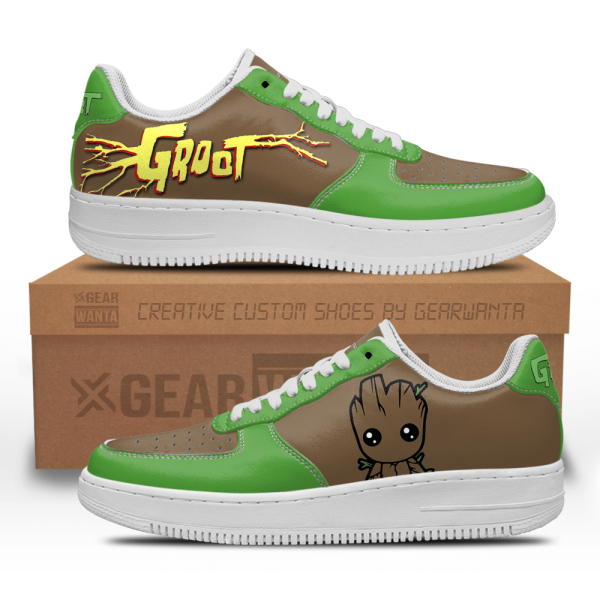 Groot Super Hero Custom Air Sneakers Qd22 1 - Perfectivy