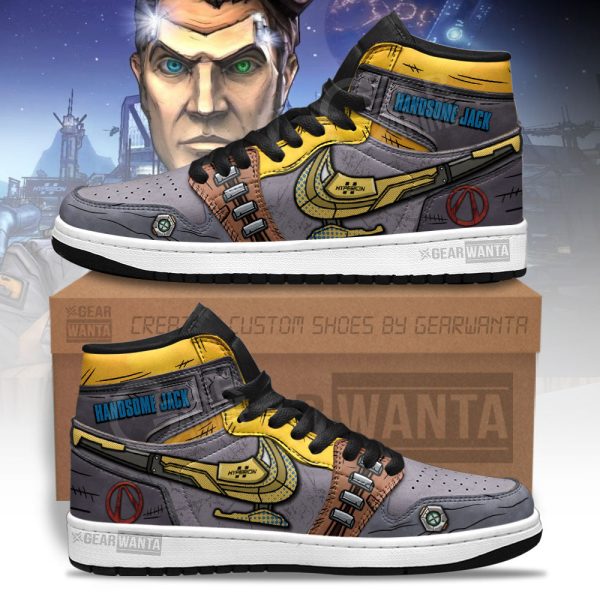 Handsome Jack Swoosh Borderlands J1 Shoes Custom For Fans Sneakers Mn04 1 - Perfectivy