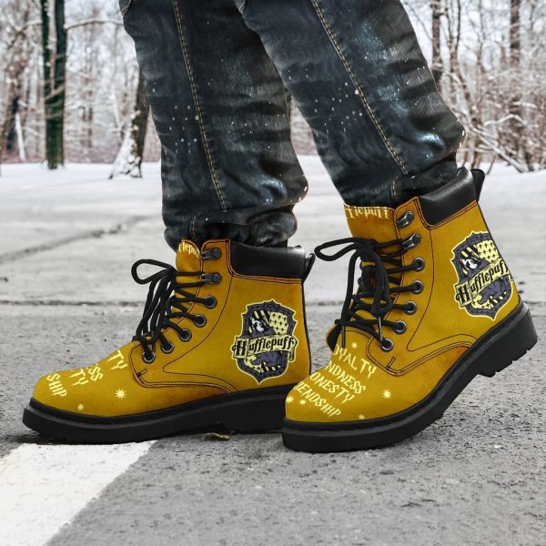 Harry Potter Hufflepuff Timbs Boots Custom Shoes For Fan-Gearsnkrs