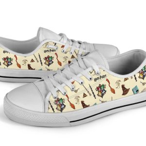 Harry Potter Shoes Custom Pattern Hogwarts Low Top Sneakers-Gearsnkrs
