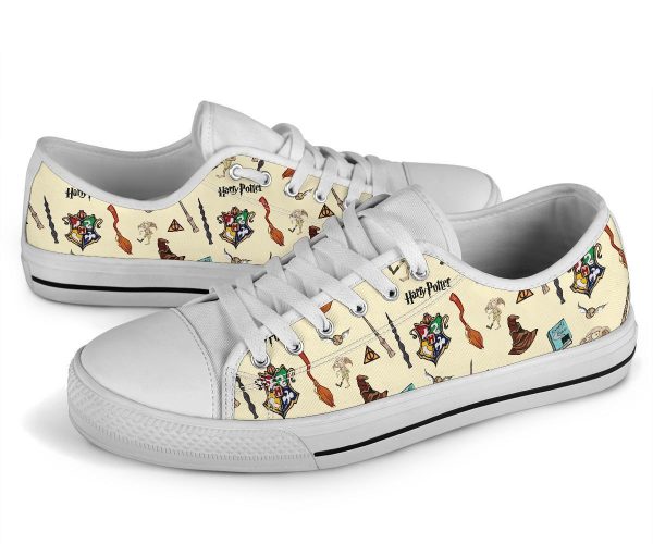 Harry Potter Shoes Custom Pattern Hogwarts Low Top Sneakers-Gearsnkrs