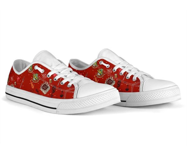Harry Potter Shoes Low Top Red Custom Symbol Sneakers-Gearsnkrs