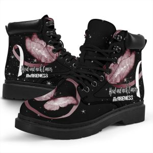 Head And Neck Cancer Awareness Boots Ribbon Shoes-Gearsnkrs