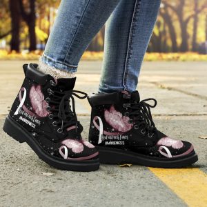 Head And Neck Cancer Awareness Boots Ribbon Shoes-Gearsnkrs