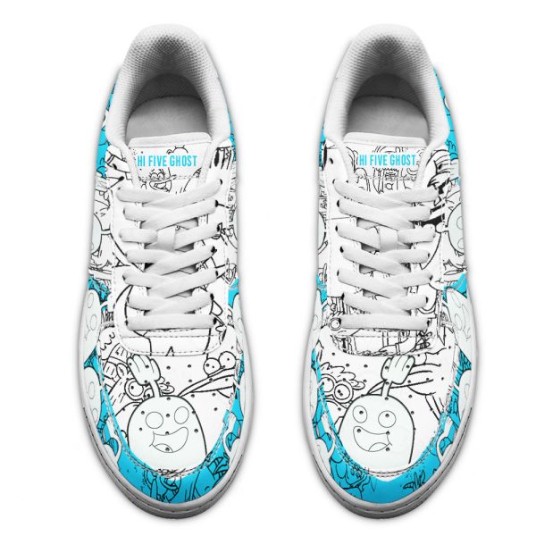 Hi Five Ghost Regular Show Air Sneakers Custom Cartoon Shoes 3 - Perfectivy