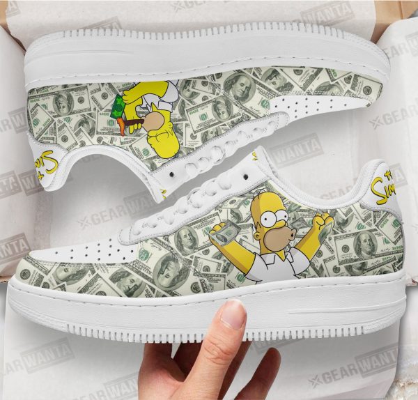 Homer Simpson Air Sneakers Custom Simpson Cartoon Shoes 1 - Perfectivy