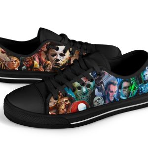 Horror Characters Low Top Shoes Custom Horror Movies Sneakers For Fans-Gearsnkrs