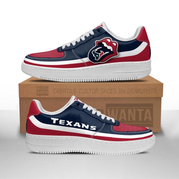 Houston Texans Air Sneakers Custom Force Shoes Sexy Lips For Fans-Gearsnkrs