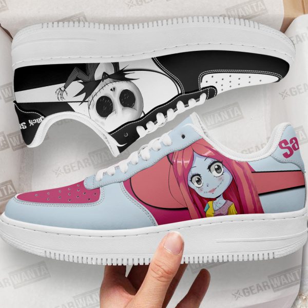 Jack Skellington X Sally Custom Cartoon Kid Jd Sneakers Lt13 2 - Perfectivy